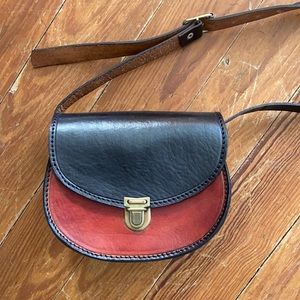 Mini Saddlebag | Black and Whiskey Brown | Argentina Artisan Purse Bag